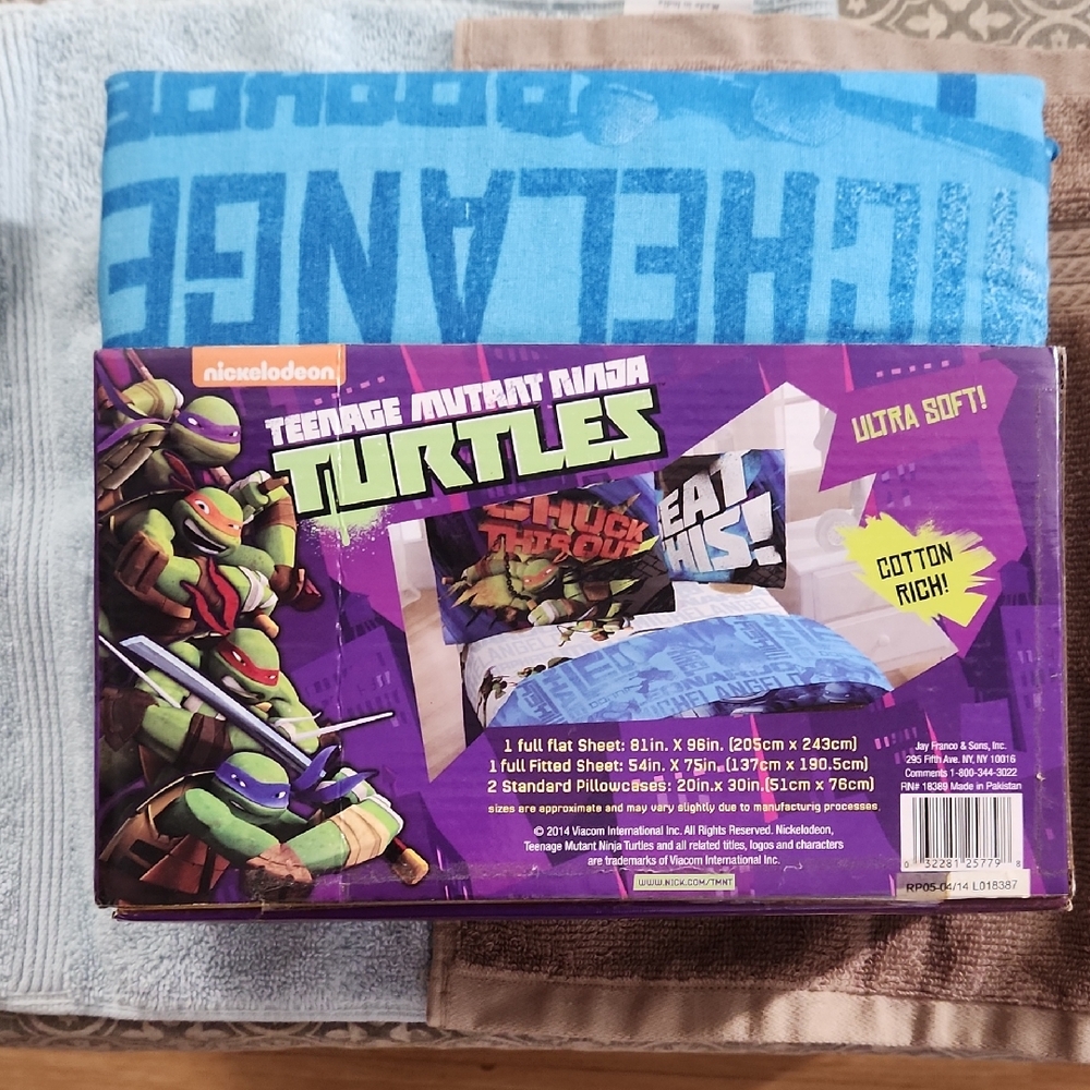New With Tags Nickelodeon Teenage Mutant Ninja Turtles Cotton Bedding Set NWT